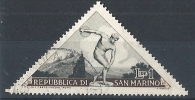 1953 SAN MARINO USATO PROPAGANDA SPORTIVA LANCIO DEL DISCO 1 LIRA - RR9260 - Gebruikt