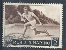 1953 SAN MARINO USATO PROPAGANDA SPORTIVA TENNIS 2 LIRE - RR9260 - Gebraucht