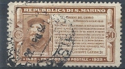 1932 SAN MARINO USATO GARIBALDI 50 CENT - RR9267 - Oblitérés