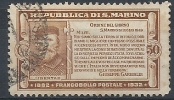 1932 SAN MARINO USATO GARIBALDI 50 CENT - RR9267-3 - Usati