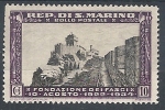 1935 SAN MARINO FONDAZIONE 10 CENT MH * - RR9270 - Neufs