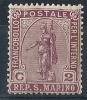1922 SAN MARINO STATUA DELLA LIBERTA' 2 CENT MNH ** - RR9275 - Neufs