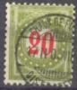1894-1896 20c Olivgrün/karmin Type II Kopfstehend Zum 19EIIK / Mi 19IIAYeK Gestempelt / Obl. / Used - Strafportzegels