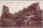 Delcampe - 23. CROZANT . LA CREUSE PITTORESQUE. LES RUINES. VACHES. - Crozant