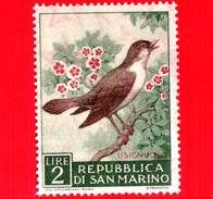 Nuovo - MH - SAN MARINO - 1960 - Fauna Avicola - Uccelli - 2ª Emissione - 2 L. • Usignolo - Ungebraucht