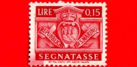 SAN MARINO - 1945 - NUOVO - Stemma - Segnatasse - 15 C. • Stemma Di San Marino • Rosso - Impuestos