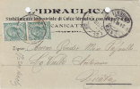 CANICATTI' /  LICATA  -  " L'IDRAULICA - Stab. Industriale " - 1915 - Leoni Cent. 5 X 2 - Reklame