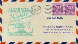 United States 1949  Cover  Helicopter  From  Argo  State  Illinois  To  Chicago - 2c. 1941-1960 Covers