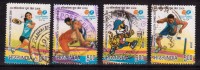 India Used 2008, Set Of 4, Commonwealth Youth Games, Sports,  Mascot, Wrestling, Badminton, Athletics. - Used Stamps