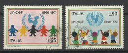 ITALIA ITALIEN ITALY 1971 Michel 1351 - 1352 UNICEF Kinder O - UNICEF
