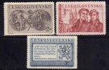 Tchécoslovaquie 1950 N°Y.T. ;  529 à 531** - Unused Stamps