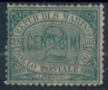 1877-90 SAN MARINO CIFRA 2 CENT MH * - RR9296 - Unused Stamps
