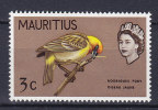 Mauritius 1965 Mi. 269     3 C Bird Vogel Oiseau Rodriguez Fody MH* - Mauricio (...-1967)