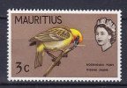 Mauritius 1965 Mi. 269     3 C Bird Vogel Oiseau Rodriguez Fody MH* - Mauritius (...-1967)
