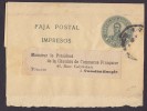 Argentina Postal Stationery Ganzsache Entier Faja Postal Le President De La Chambre Commerce á Constantinople Turquie - Postwaardestukken