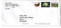 GOOD USA Postal Cover To ESTONIA 2011 - Good Stamped: Flowers ; Butterfly - Brieven En Documenten