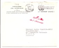 LETTRE AVEC OBL UNICEF PARIS 08 1969 ET CURSIVE ROUGE MINISTÈRE DE L´INTÉRIEUR - Lettres Civiles En Franchise