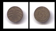 5 RETENPFENNIG 1924 A - 5 Rentenpfennig & 5 Reichspfennig