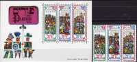 Freudenfest 1976 Israel 662/4 Plus Block 14 ** 2€ Purim-Fest Illustration Aus Buch Esther Literatur Bloc Sheet Of Asia - Ongebruikt (zonder Tabs)