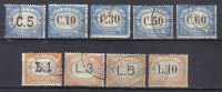 PC597 - SAN MARINO 1925 , Segnatasse La Serie 19/27 - Portomarken