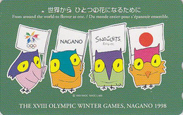 TC JAPON / 271-03250 - ANIMAL OISEAU HIBOU Jeux Olympiques NAGANO - OWL BIRD OLYMPIC GAMES JAPAN Free Pc - 2086 - Juegos Olímpicos