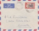 Cameroun,Sangmélima,1956, Colonies  Francaises,récolte Des Bananes,n°298 Sur Lettre - Brieven En Documenten