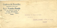 Lettre "endives De Bruxelles Van Der Sande" - Briefe U. Dokumente