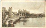 UK, United Kingdom, Conway Castle & Bridge, Early 1900s Unused Postcard [P7468] - Caernarvonshire