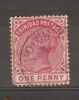 TRINIDAD - 1883 VICTORIA ISSUE 1d RED USED - Trinidad & Tobago (...-1961)