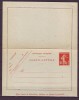 FRANCE. TIMBRE. ENTIER POSTAL. SEMEUSE. CARTE LETTRE. SEMUSE. 10 CENTIMES - Kartenbriefe