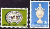 1967 200 Jahre Luxemburger Fayence Satz Falzlos Michel 754 / 755 - Unused Stamps