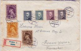 TCHECOSLOVAQUIE - 1946 - ENVELOPPE RECOMMANDEE De PRESOV Pour ROMANS (DROME) - Cartas & Documentos