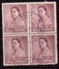 India Used Block Of 4, 1962 Bikaji Cama - Blocchi & Foglietti