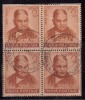 India Used Block Of 4, 1962 Ranade - Blocchi & Foglietti