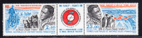 French Southern & Antarctic Scott #217a MNH Pair With Label Polar Explorer Paul-Emile Victor - Unused Stamps