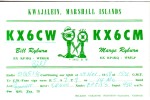 CARTE QSL CARD 1958 RADIOAMATEUR RADIO MARSHALL ISLANDS KX6 KWAJALEIN - Marshalleilanden