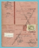 884 (U.P.U.) Op Ontvangkaart/Carte-récépissé Met Stempel BRUXELLES - Brieven En Documenten