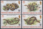B.VIRGIN ISLANDS (Iles Vierges Brit) - WWF Rèptiles Serpents - 4v  Neufs*** (MNH SET) - Iles Vièrges Britanniques
