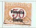 VENEZIA GIULIA   Francobollo Italiano Soprastampato  50 C.  SEGNETASSE - Venezia Giulia