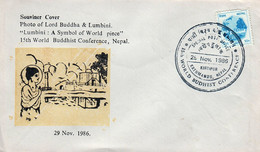 WORLD BUDDHIST CONFERENCE Commemorative Cover NEPAL 1986 - Boeddhisme