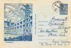 BARRAGE,ENERGIES ,ELECTRICITE 1957 Cover Stationery Entier Postal  Romania. - Elektrizität