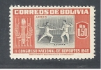 Fleuret, épée, Bolivie Yv 129 Ae MNH**    (ETR474) - Fencing