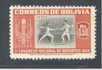 Fleuret, épée, Bolivie Yv 129 Ae MNH**    (ETR474) - Escrime