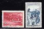 T)1955,CHINA,SET(2)LONG MARCH OF CHINESE  COMMUNIST ARMY,20th ANNIV.,SCN 271-272 - Unused Stamps
