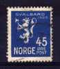 Norway - 1925 - 45 Ore Annexation Of Spitzbergen - Used - Oblitérés