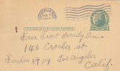 Postal Card - Thomas Jefferson - UX27 -  Free Tract Society -  Cheboygan, Mich - 1921-40