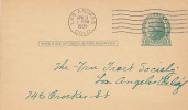 Postal Card - Thomas Jefferson - UX27 -  Free Tract Society -  Las Animas, Colorado  1935 - 1921-40