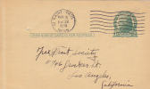 Postal Card - Thomas Jefferson - UX27 -  Free Tract Society -  Saint Paul, Minn.   1935 - 1921-40