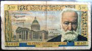 Billet 5 Nouveaux Francs Victor Hugo Très Usagé - 5 NF 1959-1965 ''Victor Hugo''