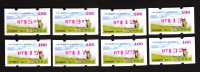 Taiwan R.O.CHINA - ATM Frama - Sambar Deer #100 Sets Of 8 Values (red Imprint ) - Automaatzegels [ATM]